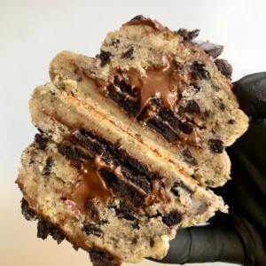 Cookie oreo - vue gâteau ouvert.
