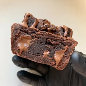 Mookie brownie - vue gâteau ouvert.