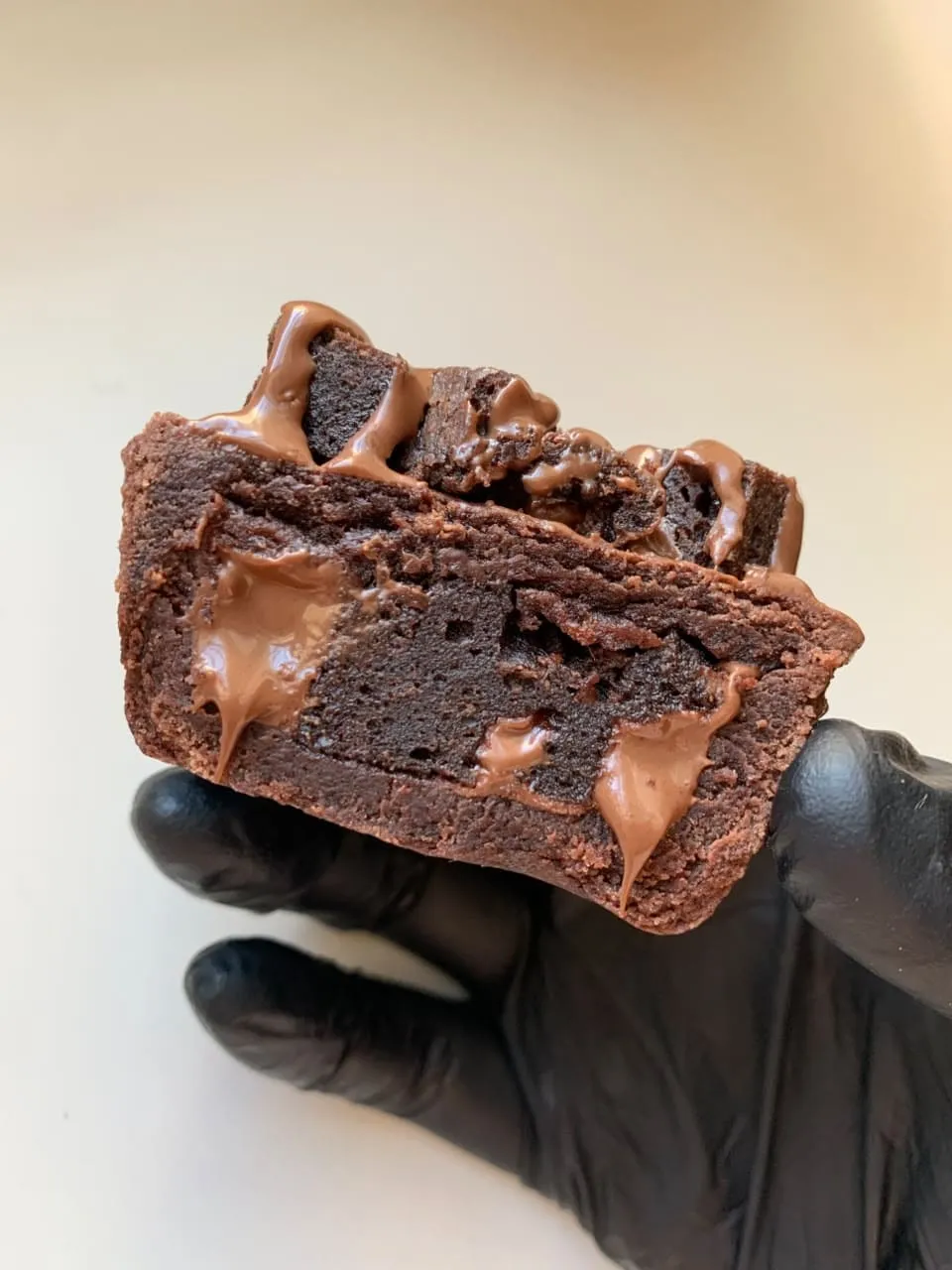 Mookie brownie - vue gâteau ouvert.