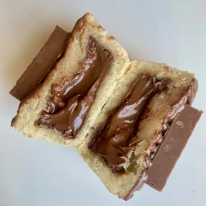 Mookie nutella - kinder maxi - vue gâteau ouvert.