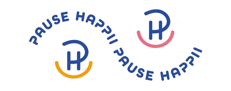 Logo Pause Happii rose et jaune Logo Pause Happii rose et jaune.